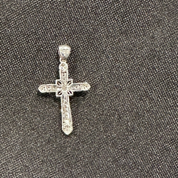 Diamond Silver Cross - Picture 5 of 10